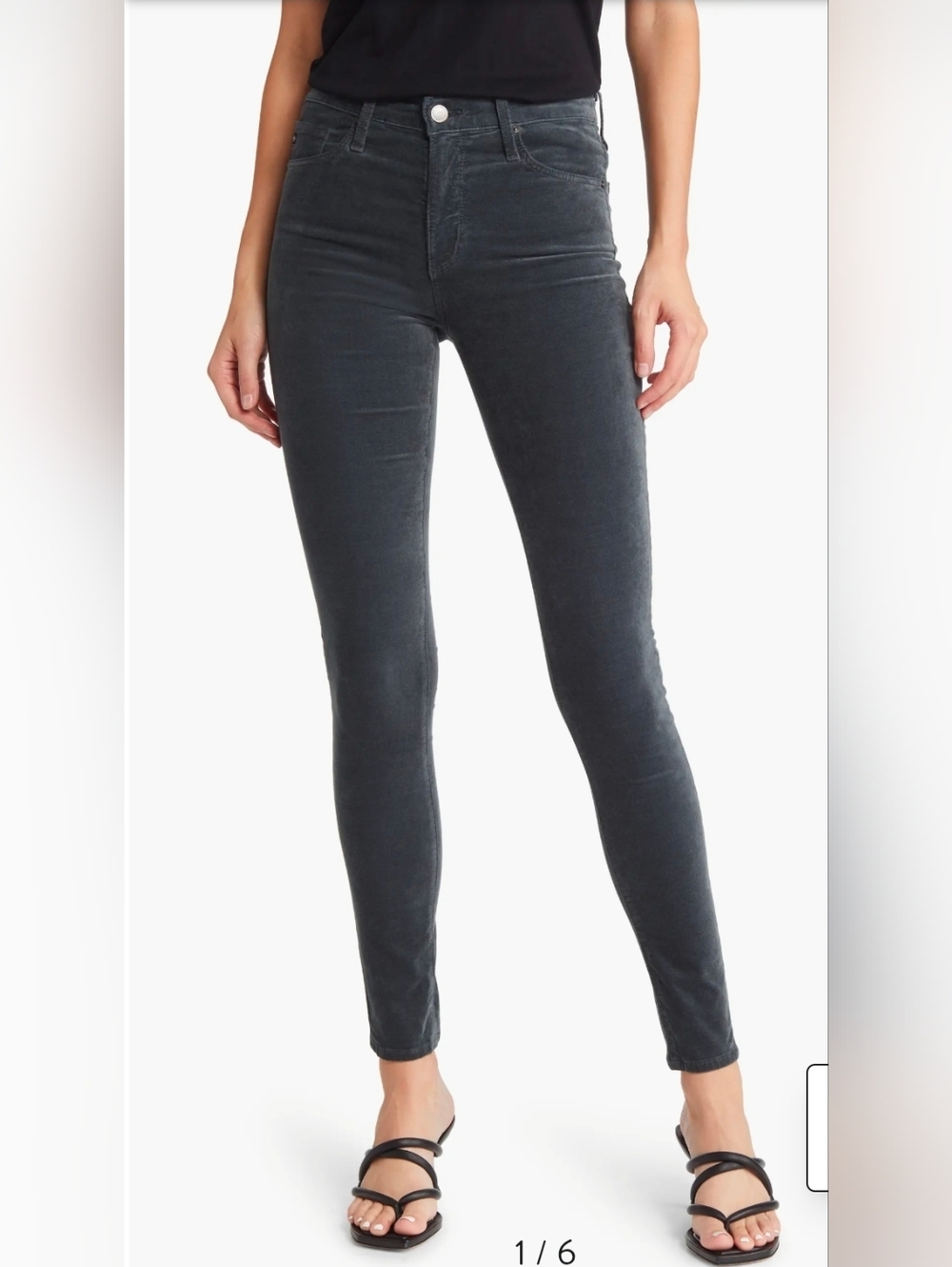 AG Adriano Goldschmied Farrah Skinny High-Rise Corduory Jeans 1️⃣